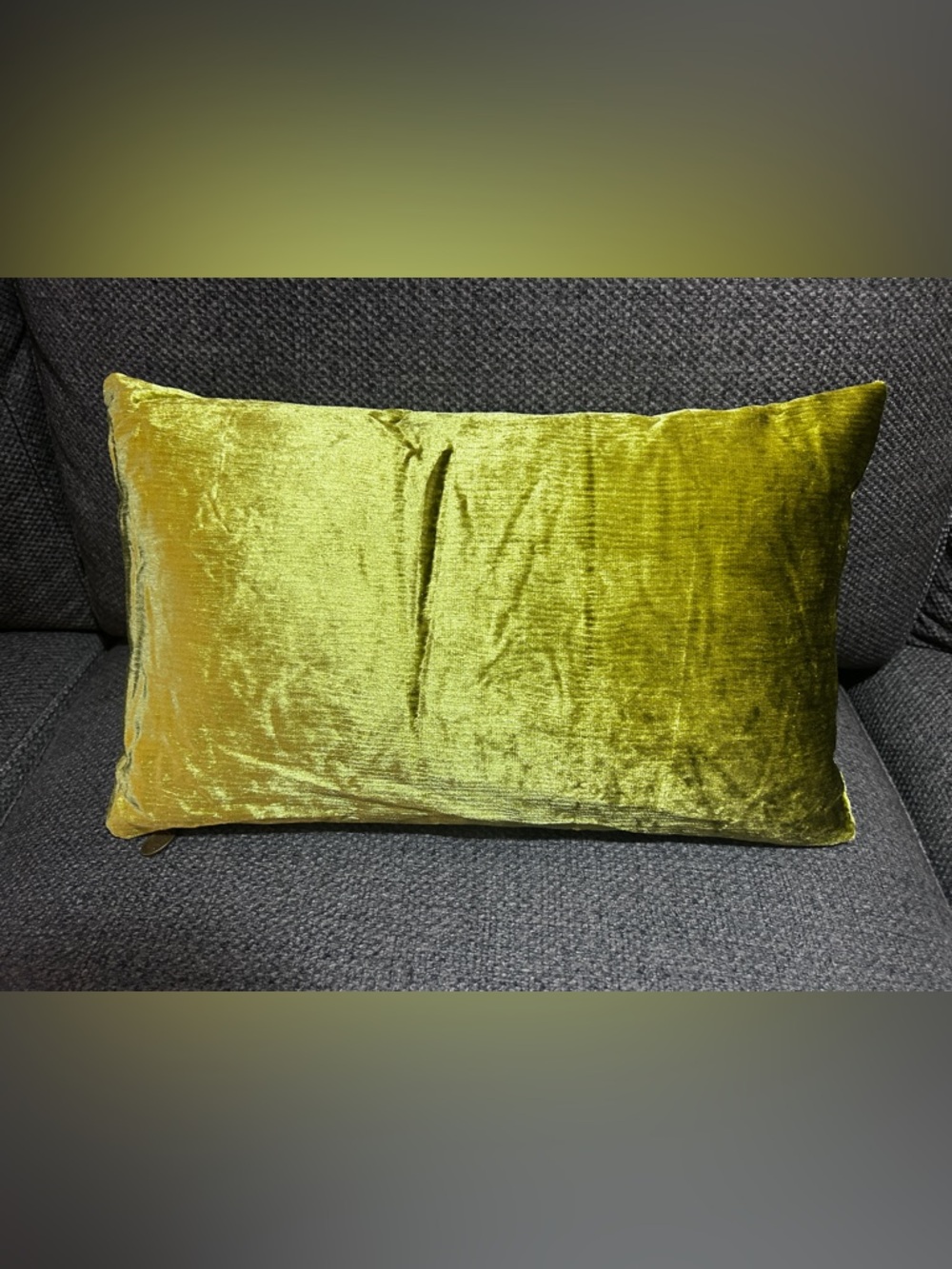 Vintage Pier 1 Green Velvet Accent Pillow